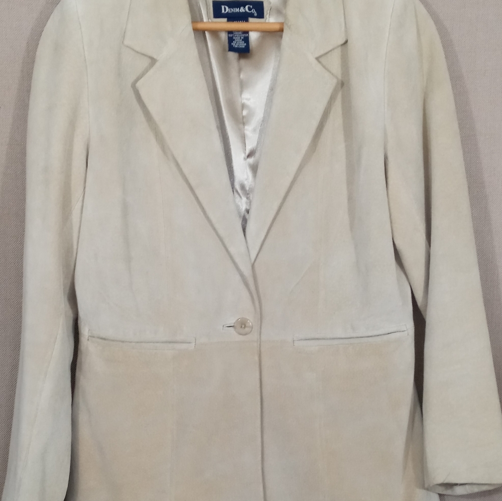 Denim & Co Suede Jacket..Tan